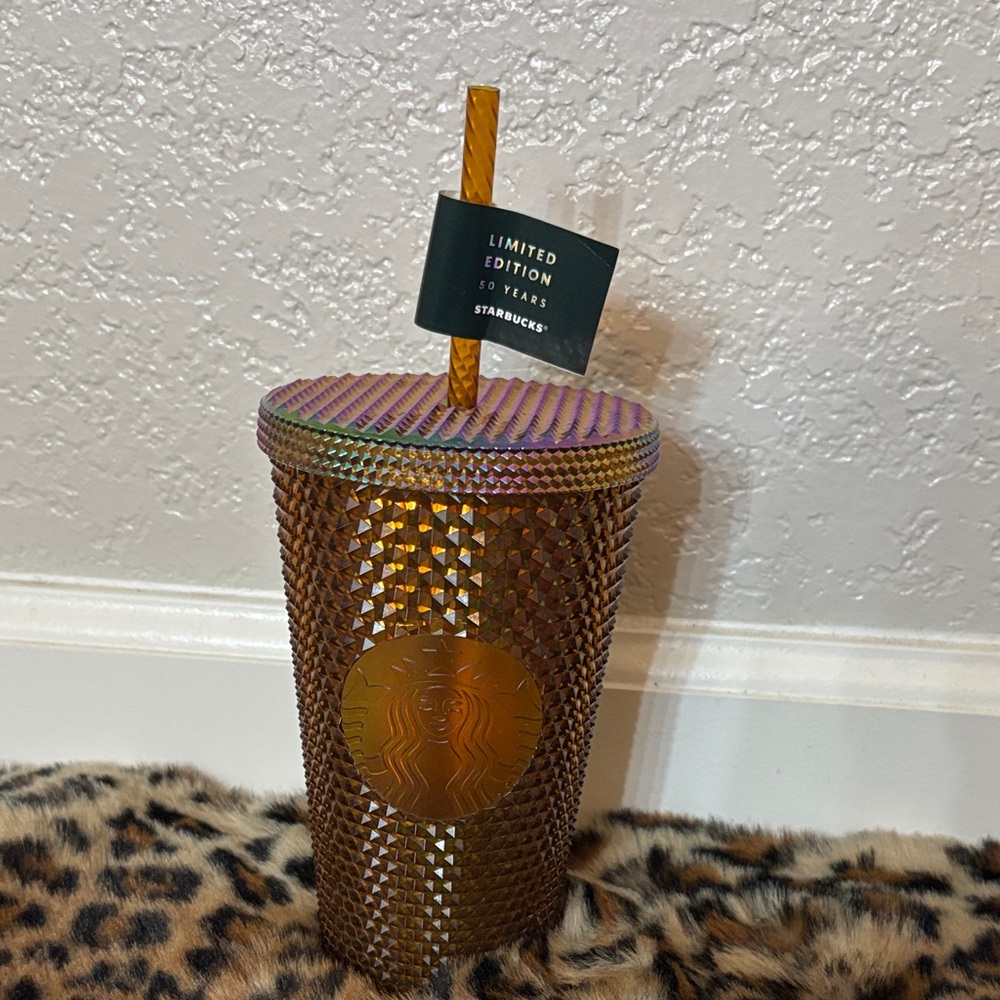 NEW 16oz Limited Edition Starbucks Gold and Bronze Textured Tumbler